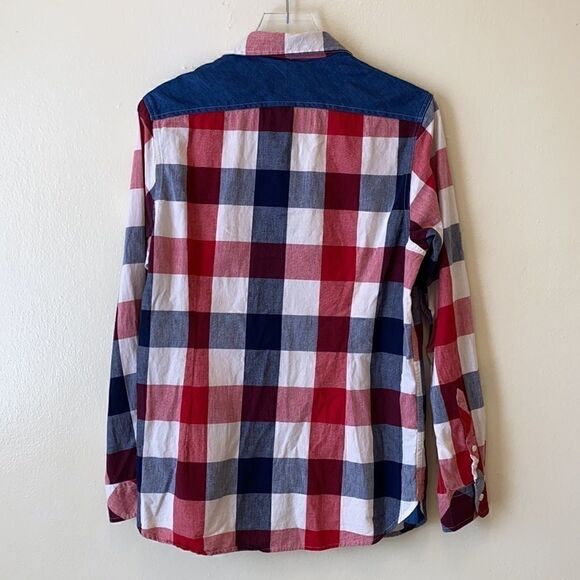 Goodale NYC Red White Blue Plaid Button Up Shirt - Picture 8 of 10